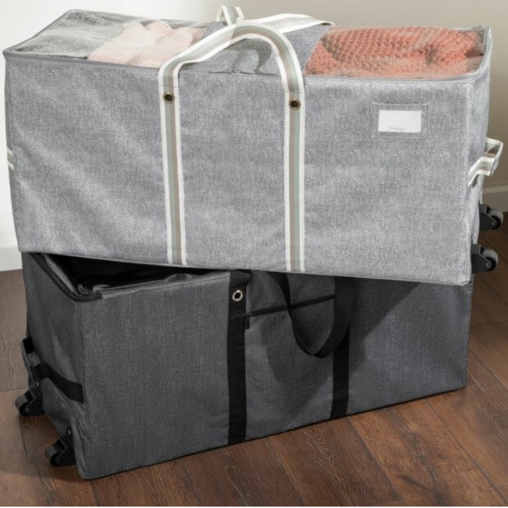 Thirty-One Dark Gray Stroll & Roll Storage Tote
